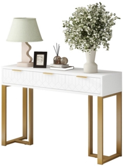 HAUSS SPOLE Sideboard Beistellschrank Kommode mit verstellbaren Fußpolstern, Schubladen (Moderner Konsolentisch mit Gestell, Schubladen und verstellbaren Fußpolstern - Elegantes Design für Wohnzimmer, Flur & Büro - Stabile MDF-Oberfläche & Pflegeleicht...