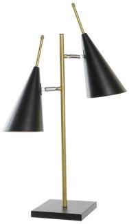 Tischlampe DKD Home Decor Schwarz Gold Metall 220 V 25 W (38 x 16 x 64 cm)