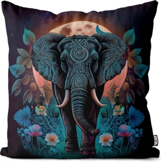 VOID Kissenbezug, (1 Stück), Boho Elefant Asien Indien Mandala elefant wild tribal verziert hindui