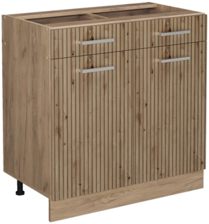 Küchenunterschrank R-Line Artisan-Eiche 80 cm ohne Arbeitsplatte Vicco