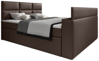 Luxusbetten24 Boxspringbett Citaro, mit TV Lift, USB-Anschluss und Stauraum
