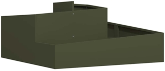 vidaXL Gartenblumentopf Olivgrün 100 x 100 x 50 cm Stahl 873588