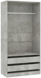 vidaXL Kleiderschrank Betongrau 100×50×200 cm Spanplatte [800607]