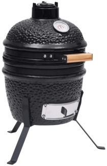 vidaXL 2-in-1 Kamado-Grill Smoker Keramik 56 cm Schwarz 316093