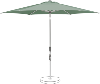 Suncomfort by Glatz Sonnenschirm / Kurbelschirm "Slide 300", frost green, Ø 300 cm