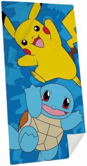 Pokémon Kinderhandtuch Baumwoll-Strandtuch Farbenfrohes Poolhandtuch, 70cm x 140cm