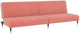 vidaXL Schlafsofa 2-Sitzer Rosa Samt 375878