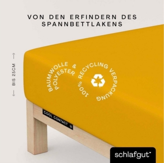 Schlafgut Spannbettlaken Cool Contact, Microfaser, Gummizug: rundum, (1 Stück), 100% gekämmte Mikrofaser