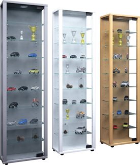 VCM Standvitrine Holz Glas Stand Vitrine Sammelvitrine Edana Maxi