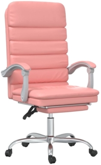 vidaXL Bürostuhl mit Massagefunktion Rosa Kunstleder, Drehbar [349731]