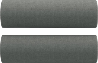 vidaXL Zierkissen 2 Stk. Dunkelgrau Ø15x50 cm Stoff 349502