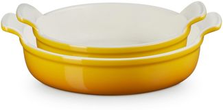 LE CREUSET Backform Auflaufform Tradition rund nectar 20/24cm Set 2tlg