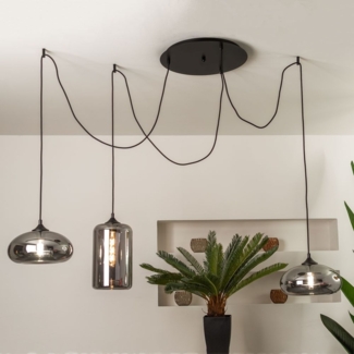 s.luce Cruet mehrflammige Hängeleuchte Rauch