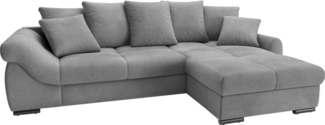 Mr. Couch Ecksofa Livorno DuraFlex L-Form, inkl. Hochschläfer-Bettauszug, XL-Bettkasten weiß beschichtet