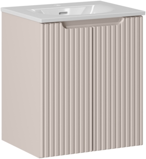 NOVA CASHMERE 50cm Badmöbel-Set mit SKY Möbelwaschtisch (40x50cm), Kaschmir matt