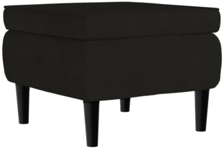 vidaXL Hocker mit Holzbeinen Schwarz Samt [329442]