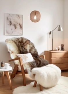 Schaffell Stracciatella Größe: 100-110