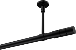 Gardinenstangen-Set Sonette Elanto 400 cm (geteilt in 2 x 200 cm), 1-läufig, 20 mm Ø Schwarz