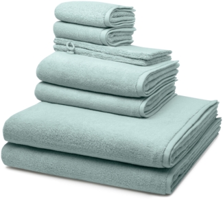 Ross Sensual Skin 8 tlg. Frottier-Set - 2 X Handtuch (50 X 100cm), 2 X Duschtuch (75 X 140cm), 2 X Gästetuch (30 X 50cm), 2 X Waschhandschuh (16 X 22cm) - 500 g/m2 - Jade