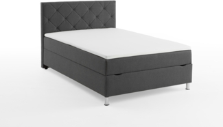 Boxbett >Leo< Liegefläche 120x200cm, anthrazit, Stellmaß: 122x115x209cm (BxHxT)
