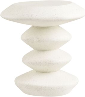 Beistelltisch >Blackburn< in Weiss / creme - 36x45,5x36x36 (BxHxTxD)