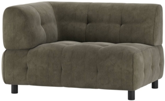 Modulsofa Louis aus Rippstoff Links, Grün