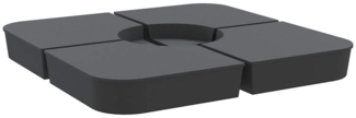 vidaXL 4-tlg. Kreuzfuß-Schirmständer-Set 100 kg PP 847444