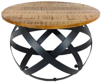 Amagohome Couchtisch Beistelltisch Couchtisch rund Wohnzimmer Orbit Metall Gestell schwarz