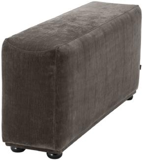 Casa Padrino Luxus Armlehne mit Microfaser Stoff Grau / Schwarz 33 x 109 x H. 55 cm - Wohnzimmer Möbel