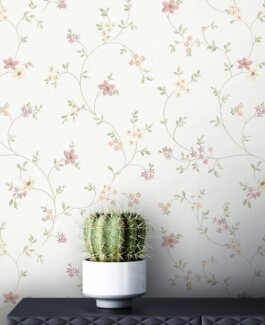 Newroom Vliestapete, Weiß Tapete Floral Blumen - Blumentapete Bunt Romantisch Modern Blätter Zweige für Wohnzimmer Schlafzimmer Flur, Blumentapete, modern