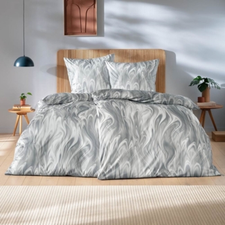 Estella Interlock Jersey Bettwäsche Klaas 6367-810 Grau Rauch 135x200