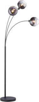 JUST LIGHT 15422-18 ZEA Stehleuchte 3-flammig schwarz rauchglas