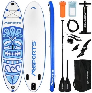 MSports® Inflatable SUP-Board Stand Up Paddle Board Aufblasbar Komplettes Paddleboard inkl. Zubehör
