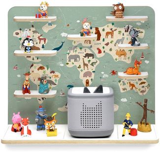 stadtecken Kinderregal groß, geeignet für Toniebox 2 und ca. 50 Tonies, Packung, Perfekte Aufbewahrung im Kinderzimmer