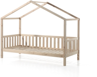 Łóżko domek Kapua 210x97x170 łóżko dziecięce z litego drewna naturalne 17218