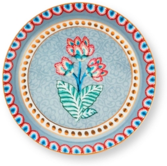 PiP Studio Teller Flower Festival Teebeutelablage Light Blue 9 cm, Tea Tip Flower Festival Light Blue 9cm