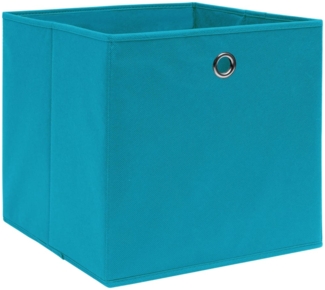 Aufbewahrungsboxen, faltbarer Korb 10 Stk. Vliesstoff 28 x 28 x 28 cm Babyblau