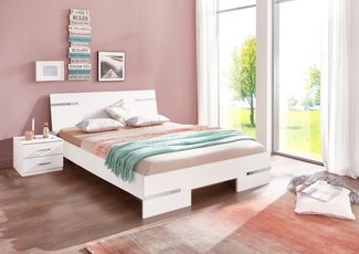 Schlafzimmer-Set >Anna< in WEISS - 254x81x210cm (BxHxT)
