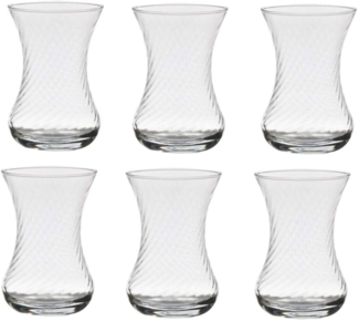 Pasabahce Teeglas Set 6 Teilig 42781 Glas 6 Personen Spülmaschinengeeignet Teegläser Service Heissgetränk Türkischer Tee für Genuss und Entspannung