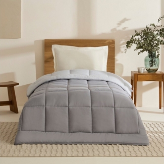 Karaca Tagesdecke Karaca Double Face Decke Tagesdecke Bettdecke Anthrazit-Grau 135x200