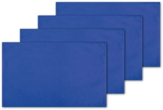 4er Set Tischsets Platzset Tischuntersetzer Platzdeckchen Tischdeko Tischmatte Essensunterlage Maße 30x45 cm, Farbe: blau - royalblau