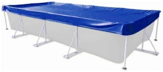 Abdeckplane Rechteck 600x300 cm Blau mit Übermaß Sommer & Winter Pool Schwimmbad