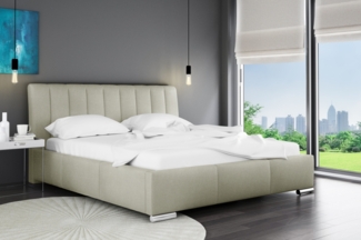 99rooms Gonzalo Polsterbett Strukturstoff INARI Beige 160x200 cm mit Bettkasten