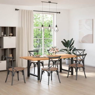 vidaXL Esstisch Hellbraun 220x100x74 cm Massivholz Eiche Rechteckig 3304651
