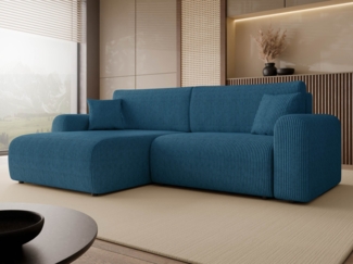 Ecksofa Floryn L Cord (Farbe: Poso 05)
