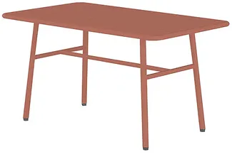 Vente-unique - MIRMANDE Gartensitzgruppe Metall Rot - B 50 cm x H 47 cm x L 89 cm