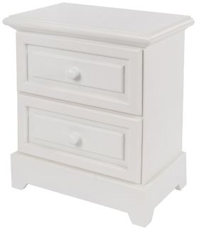 Kommode Klassik 2 Schubladen MDF Weiß