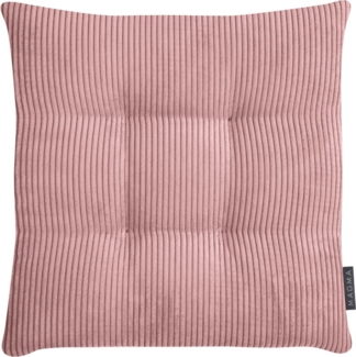 Magma Heimtex Stuhlkissen Sitzkissen INGA ca. 35x35x5 cm, gestreift trendiger Cord Look