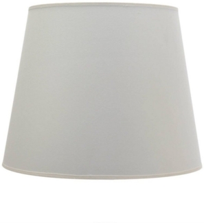 Licht-Erlebnisse Lampenschirm WILLOW, Stoffschirm konisch Ø 38 cm für Stehlampe E27 Weiß unifarben