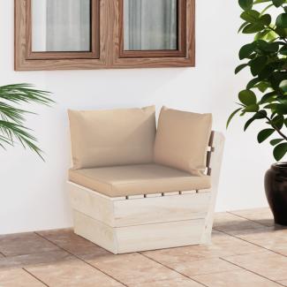 vidaXL Garten-Paletten-Ecksofa mit Kissen Imprägniertes Fichtenholz 3063351